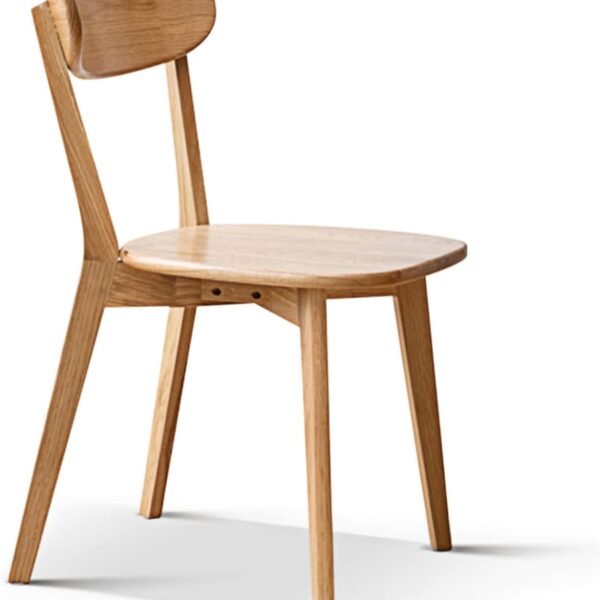 100% Solid Oak Wood Dining Room Chairs - Practical Kitchen Chairs - Wood Chair for Dining Room, Kitchen (1, Natural)