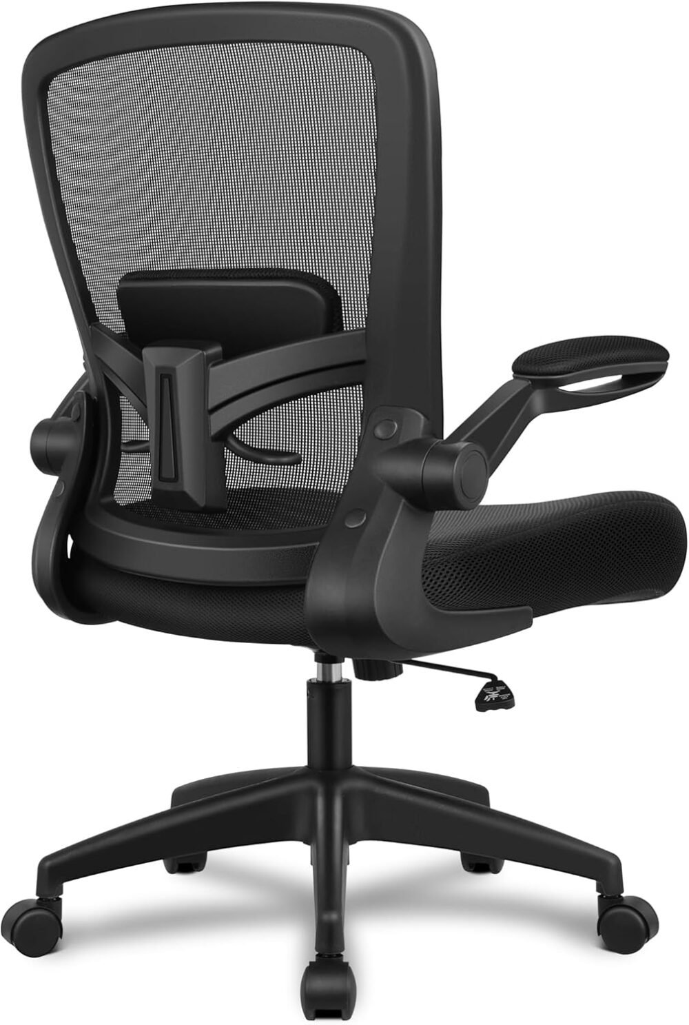 Office Chair, Ergonomic Desk Chair Breathable Mesh Chairs Adjustable High Back Lumbar Support Flip-up Armrests, Executive Rolling Swivel Comfy Computer Chairs Home Office Black