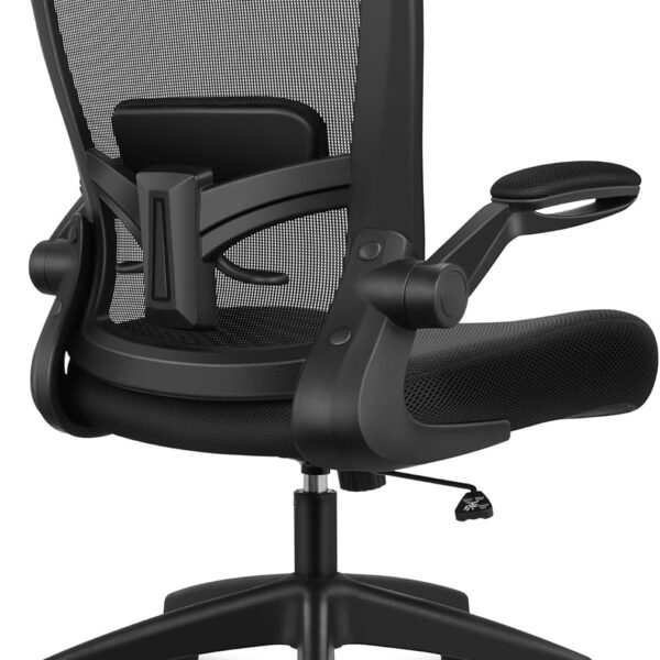Office Chair, Ergonomic Desk Chair Breathable Mesh Chairs Adjustable High Back Lumbar Support Flip-up Armrests, Executive Rolling Swivel Comfy Computer Chairs Home Office Black