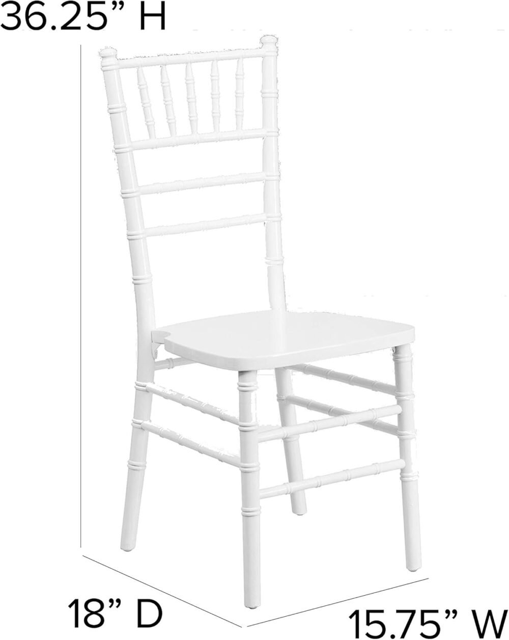 White Wood Chair - Image 2