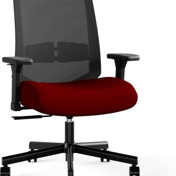 Ergonomic Office Chair, Mesh Computer Desk Chairs with Adjustable Lumbar Support, 3D Armrests, Tilt Function, Comfy Wide Seat, Swivel Executive Work Task Chair for Company and Home